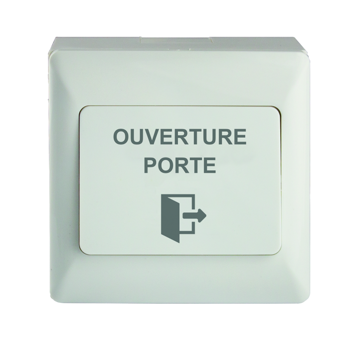 Bouton poussoir ABS Ap 86x86x38/44mm Contact inverseur CO/NO/NF*