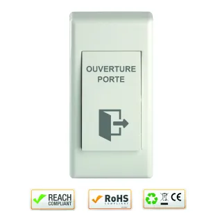 Bouton Poussoir Abs Ap 86 X 43 X 19/22 Mm Contact Inverseur Co/No/Nf
