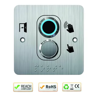 Capteur IR PMR D19 mm 12/24V DC bleu/vert Buzzer Rel. temporisé+