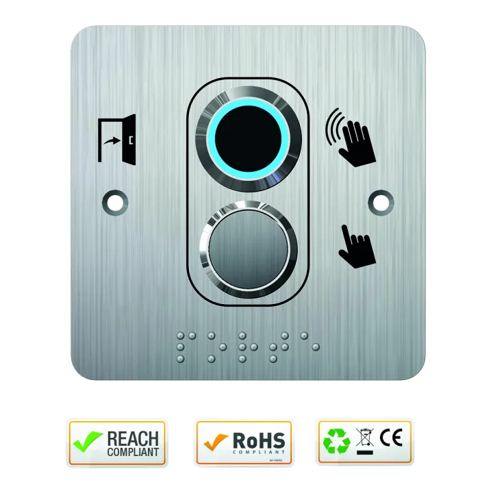 Capteur IR PMR D19 mm 12/24V DC bleu/vert Buzzer Rel. temporisé+