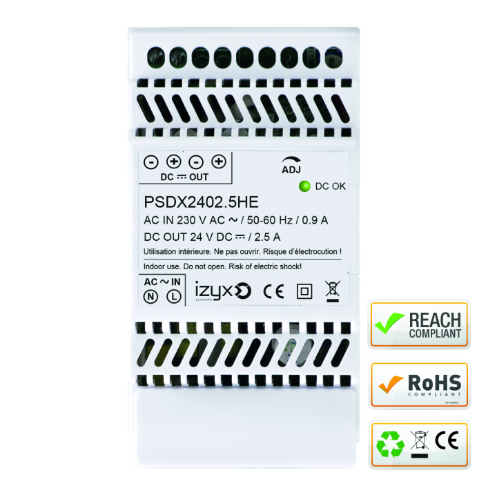 Alimentation Rail Din 3M 230V Ac / 27,6V Dc / 2,5A
