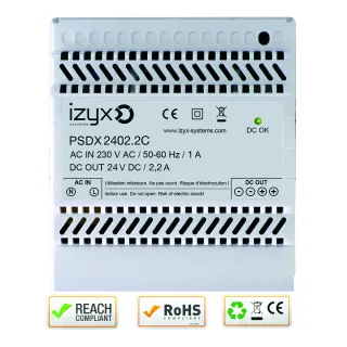 Alimentation Chargeur Rail Din 5M 230V Ac / 24V Dc / 2,2A