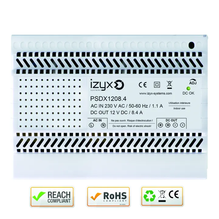 Alimentation Rail Din 7M 230V Ac / 12V Dc (12-14V) / 8,4A