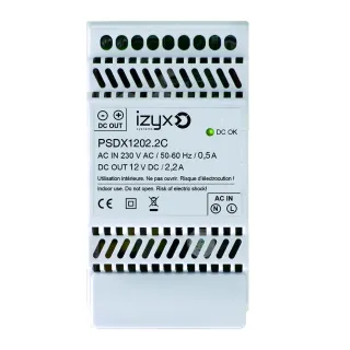 Alimentation Chargeur Rail Din 3M 230V Ac / 12V Dc (13,8V) / 2,2A