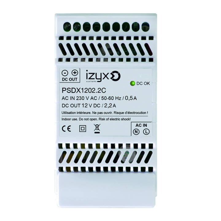 Alimentation Chargeur Rail Din 3M 230V Ac / 12V Dc / 2,2A