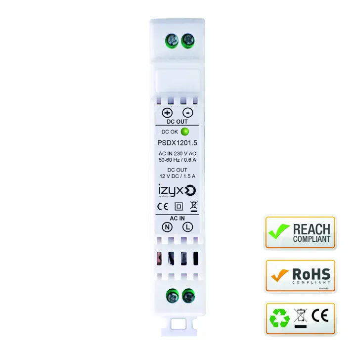 Alimentation Rail Din 230V Ac/12V Dc/1,5A/1 Module