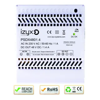 Alimentation Rail Din 5M 230V Ac / 48V Dc (48-56V) / 1,4A