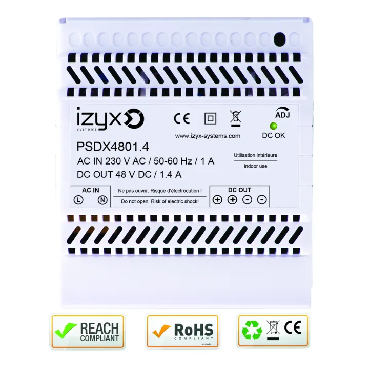 Alimentation Rail Din 5M 230V Ac / 48V Dc (48-56V) / 1,4A