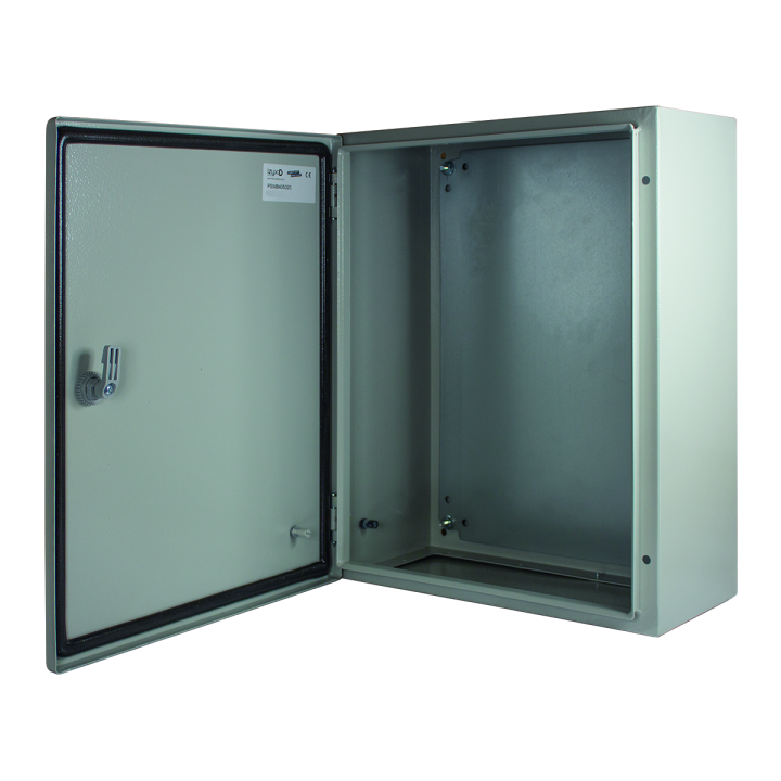 Coffret étanche PSWB IP 66 en métal 400x500x200mm+plaque de fond