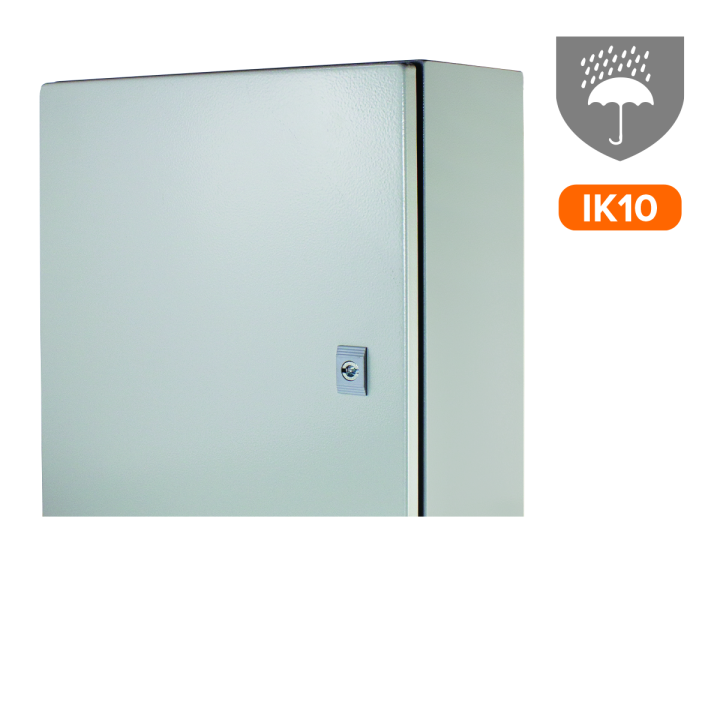 Coffret étanche PSWB IP 66 en métal 400x500x200mm+plaque de fond
