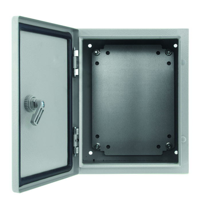 Coffret étanche PSWB IP 66 en métal 250x300x150mm+plaque de fond