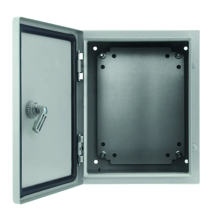 Coffret Étanche Pswb Ip 66 En Métal 250 X 300 X 150 Mm Avec Plaque De Fond