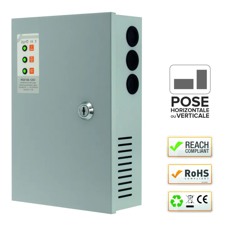 Alimentation Chargeur Psx 230V Ac / 12V Dc (13,8V) / 3A - 164 X 244 X 74 Mm