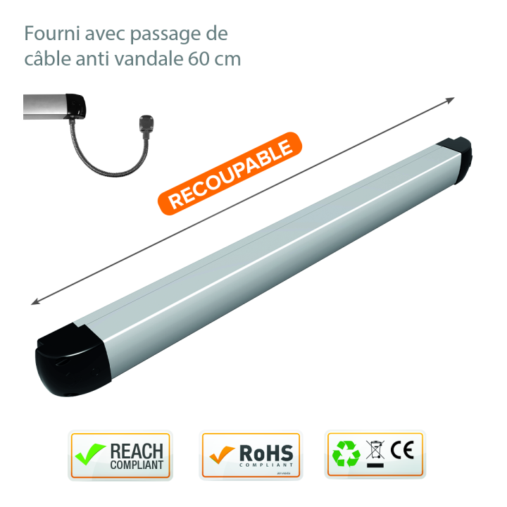 Barre contact 850 mm 2 contacts(*)