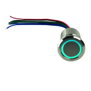 Bouton Poussoir Pmr Acier Inox Deq.25 Mm Halo B/V Et Buzzer Relais Temporisé