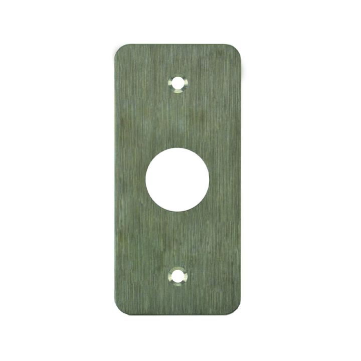 Plaque Acier Inoxydable 39,5 X 84,5 Mm Perçage Diam 19 Mm