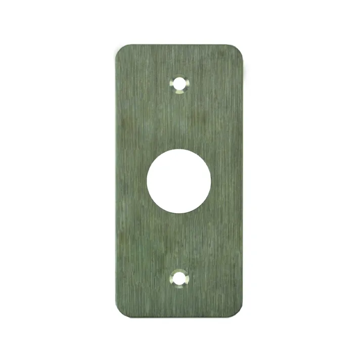 Plaque Acier Inoxydable 39,5 X 84,5 Mm Perçage Diam 19 Mm