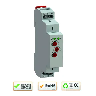 Relais Temporisé 10 Prog. Rail Din 1M 12V Ac/Dc À 230V Ac/Dc 0,1 Sec. À 10 Jours