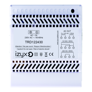 Transformateur Rail Din 5M 230V Ac / 12/24V Ac / 30Va
