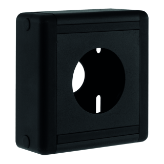 Boitier Applique Alu/Abs Noir 80 X 80 X 28 Mm Pour Serie Irs38(