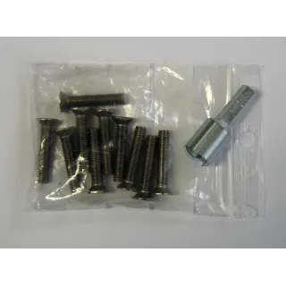 10 Vis M5/25 + 1 Embout pour systèmes URMET