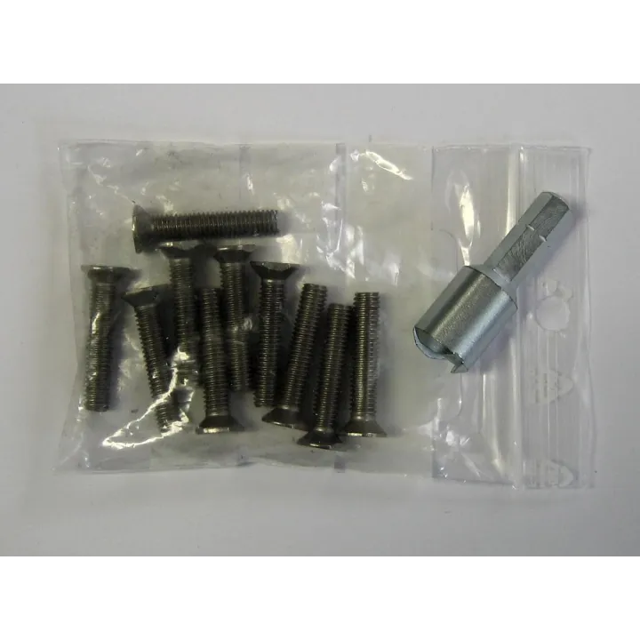 10 Vis M5/25 + 1 Embout pour systèmes URMET