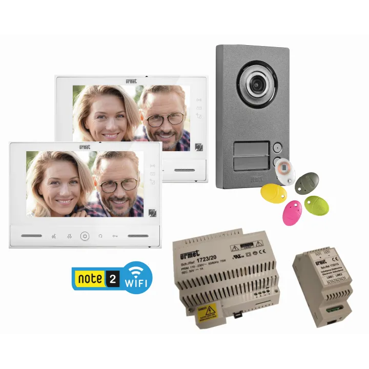 Kit Portier Video Note2 Moniteur Wifi 7", Platine 2Bp, Report D'Appels Intégré