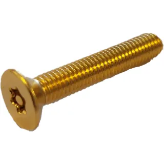 Lot De 6 Vis Tfx 5X30 A Teton Doree pour systèmes URMET