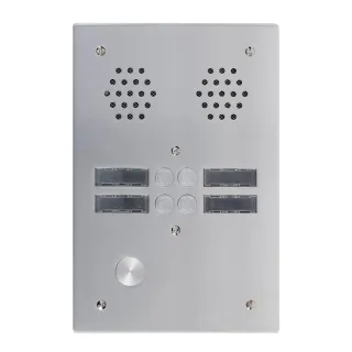 Plaque AV Alu 6Mm 2R 04Bp pour systèmes URMET