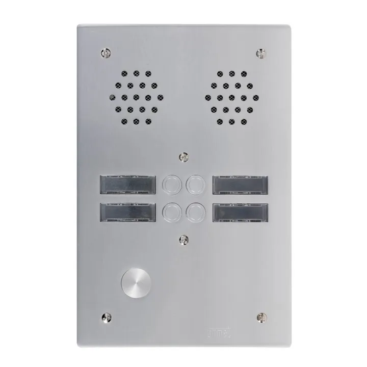 Plaque AV Alu 6Mm 2R 04Bp pour systèmes URMET