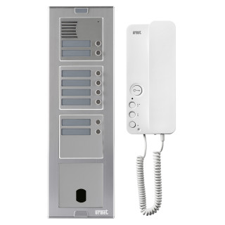 Kit Platine Poste Audio p/ sinthesi Alu, 8 Boutons, 4 Modules, 2Voice programmé