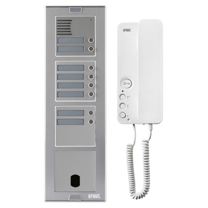 Kit Platine Poste Audio p/ sinthesi Alu, 8 Boutons, 4 Modules, 2Voice programmé