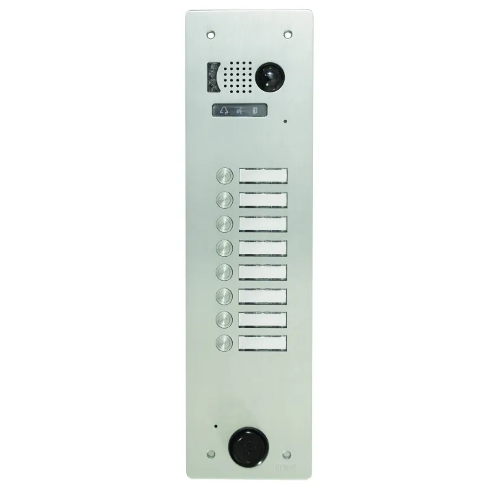 Plaque Video Alu 8 Bp 2Voice pour systèmes URMET