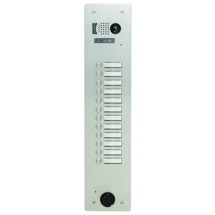 Plaque Video Alu 12 Bp 2Voice pour systèmes URMET