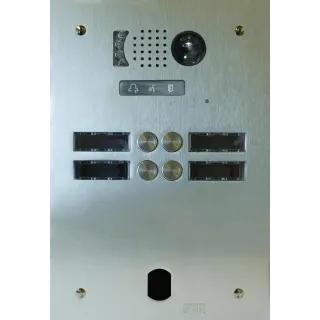 Plaque Video Alu 2R 4 Bp 2Voice pour systèmes URMET