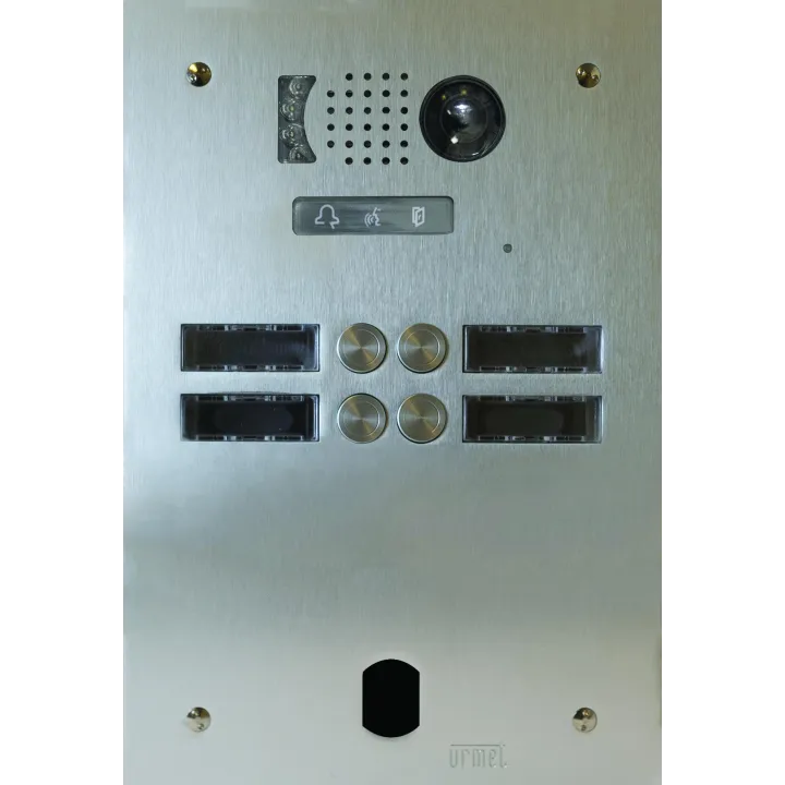 Plaque Video Alu 2R 4 Bp 2Voice pour systèmes URMET