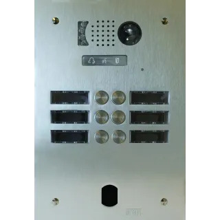 Plaque Video Alu 2R 6 Bp 2Voice pour systèmes URMET