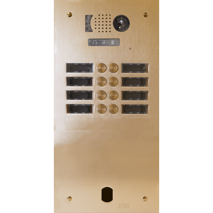 Plaq Video Alu 2R 8 Bp 2Voice Champagne