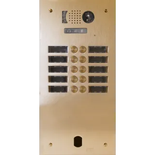 Plaque Video Alu 2R 10Bp 2Voice Champagn
