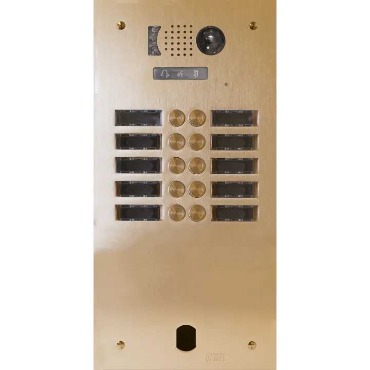 Plaque Video Alu 2R 10Bp 2Voice Champagn