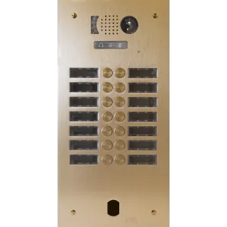 Plaque Video Alu 2R 14 Bp 2Voice Champagne