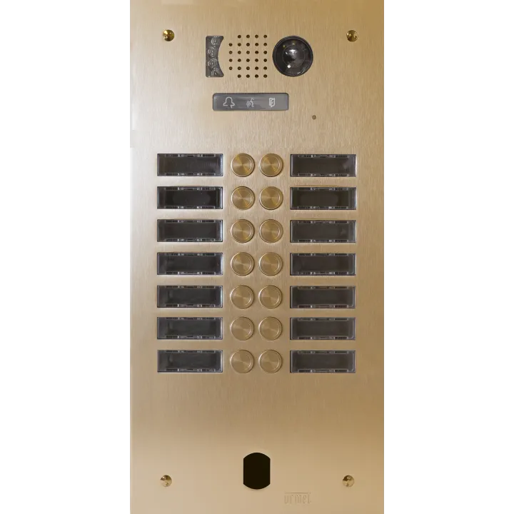 Plaque Video Alu 2R 14 Bp 2Voice Champagne