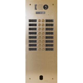 Plaq Video Alu 2R 16 Bp 2Voice Champagne