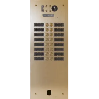 Plaque Video Alu 2R 16 Bp 2Voice Champagne