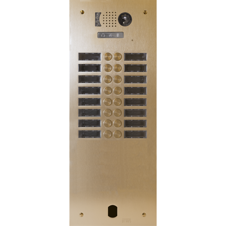 Plaq Video Alu 2R 16 Bp 2Voice Champagne