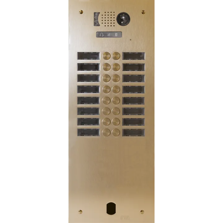 Plaque Video Alu 2R 16 Bp 2Voice Champagne