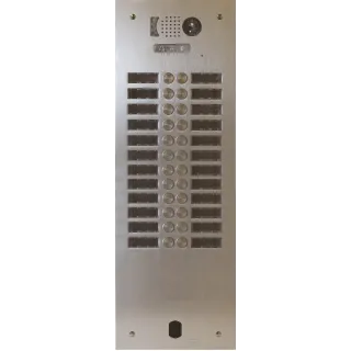 Plaque Video Alu 2R 24 Bp 2Voice pour systèmes URMET
