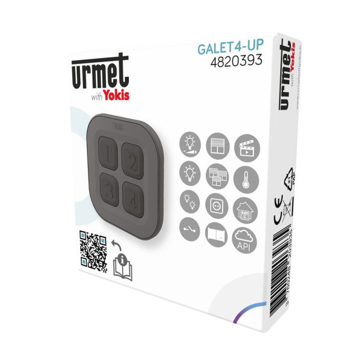 télécommande galet à poser 4 touches Zigbee UP (GALET4-UP)