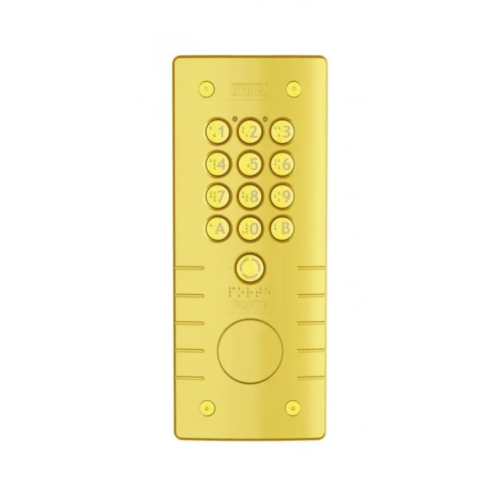 Clavier À Code Percage T25 Zamac Champagne - 12 Touches Et Bouton Porte