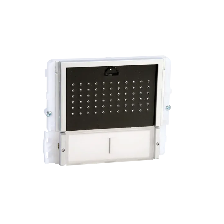 Série Ikall - Module 2 Boutons Pour Audio, Cadre Noir, Led Bleu/Blanc/Éteint